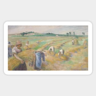 The Harvest by Camille Pissarro Sticker